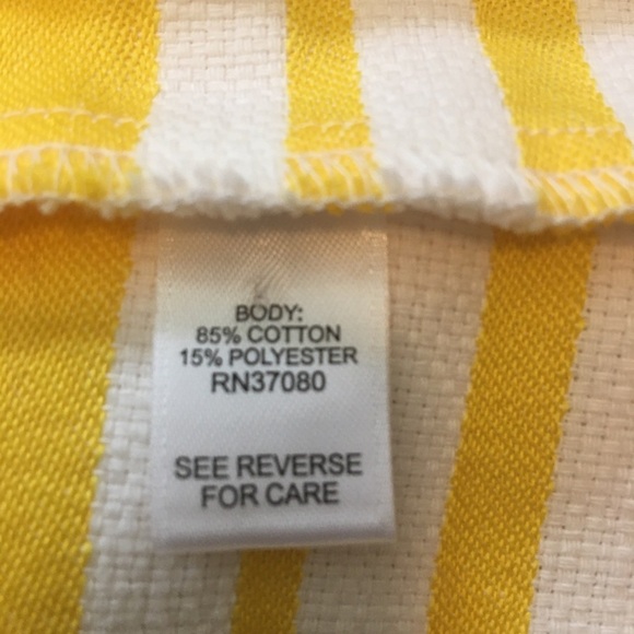 NWT Cato Yellow and White Striped Blazer with Three-Quarter Sleeves - Picture 7 of 7